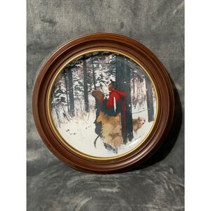 Crown Parian Wintersong Collector Plate Michael Coleman Framed Native American